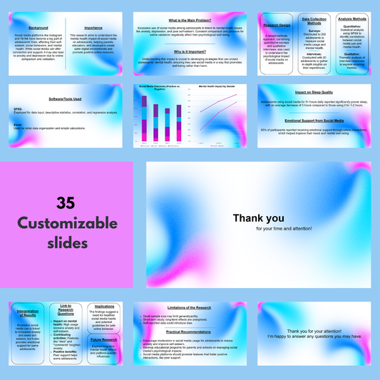White-Blue theme PPT template