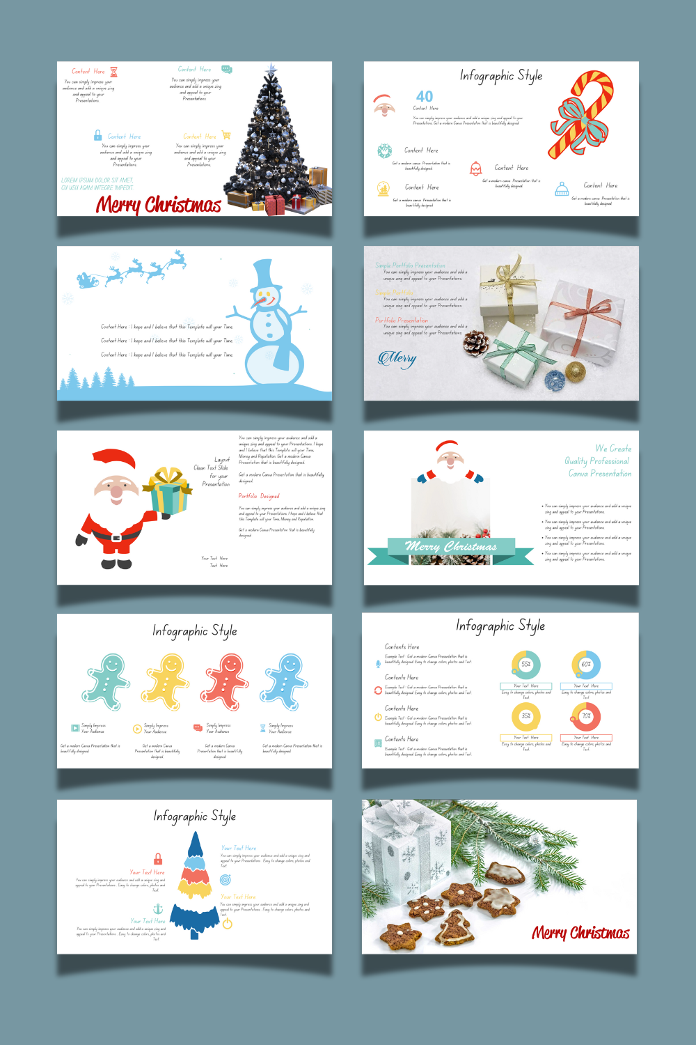 Merry Christmas Canva Template (Sky Blue Theme)