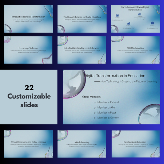 Digital Transformation in Education PowerPoint Template