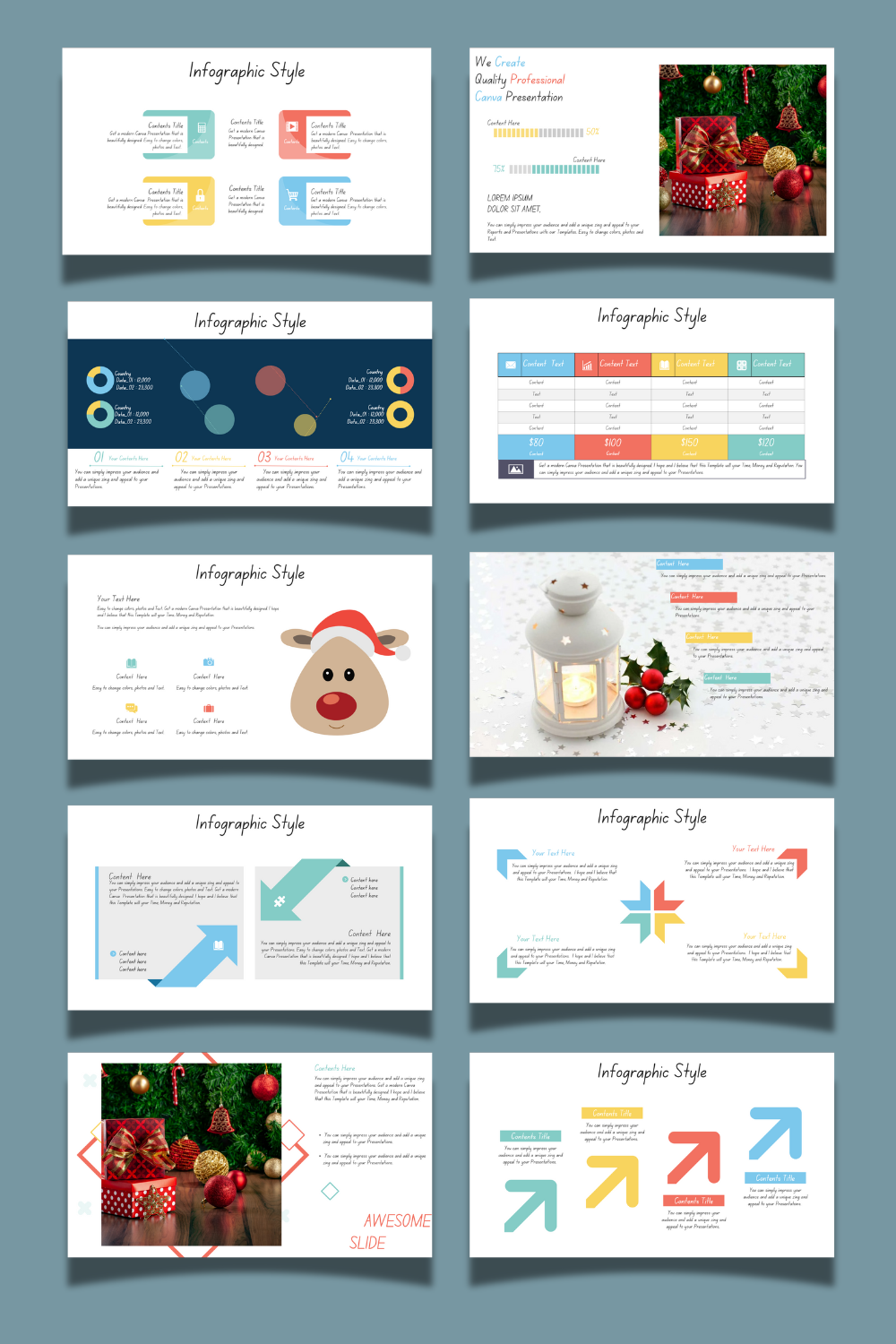 Merry Christmas Canva Template (Sky Blue Theme)