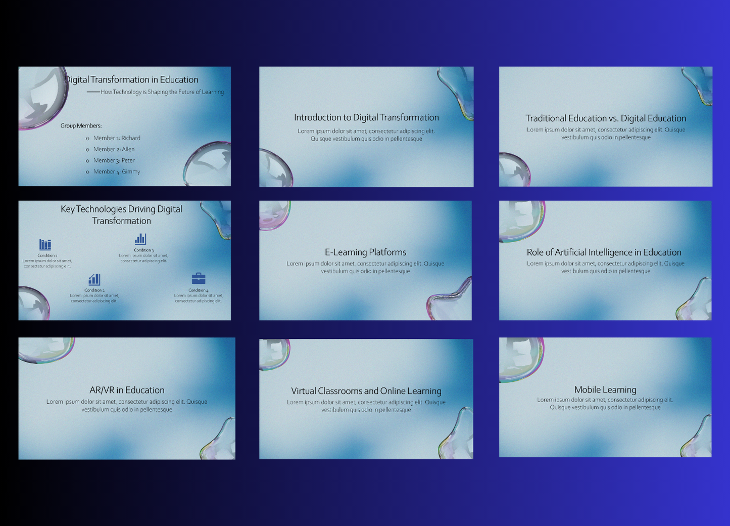 Digital Transformation in Education PowerPoint Template