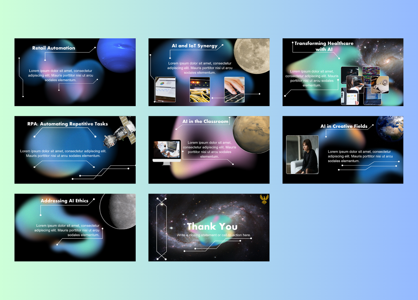 The Power of AI and Automation PowerPoint Template