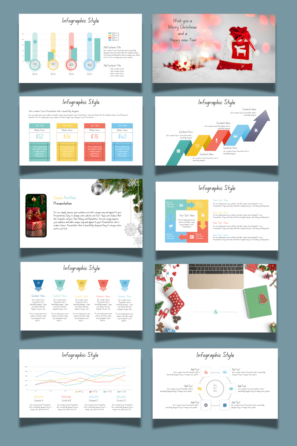 Merry Christmas Canva Template (Sky Blue Theme)